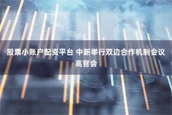 股票小账户配资平台 中新举行双边合作机制会议高官会